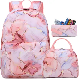 Jumpopack Backpack for Girls School Bag With Lunch Box - Kids Bookbag for Teen Girls