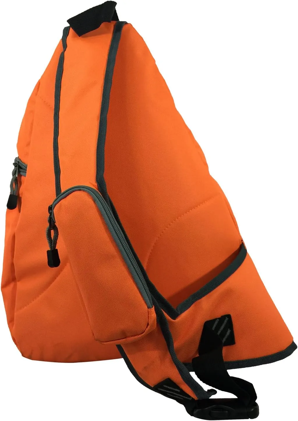 K-Cliffs Reflective Sling Backpack/Body Bag Messenger/Bag Daypack/School Student Book Bag with Safety, Bright, Stripe Orange