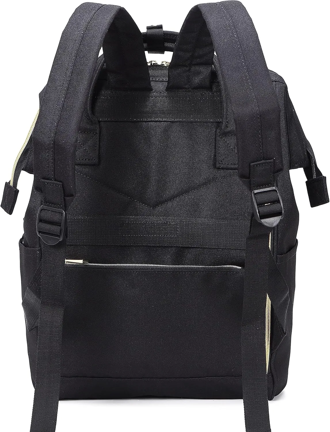 Kah&Kee Polyester Travel Backpack Functional Anti-theft School Laptop for Women Men (Black II, Medium)