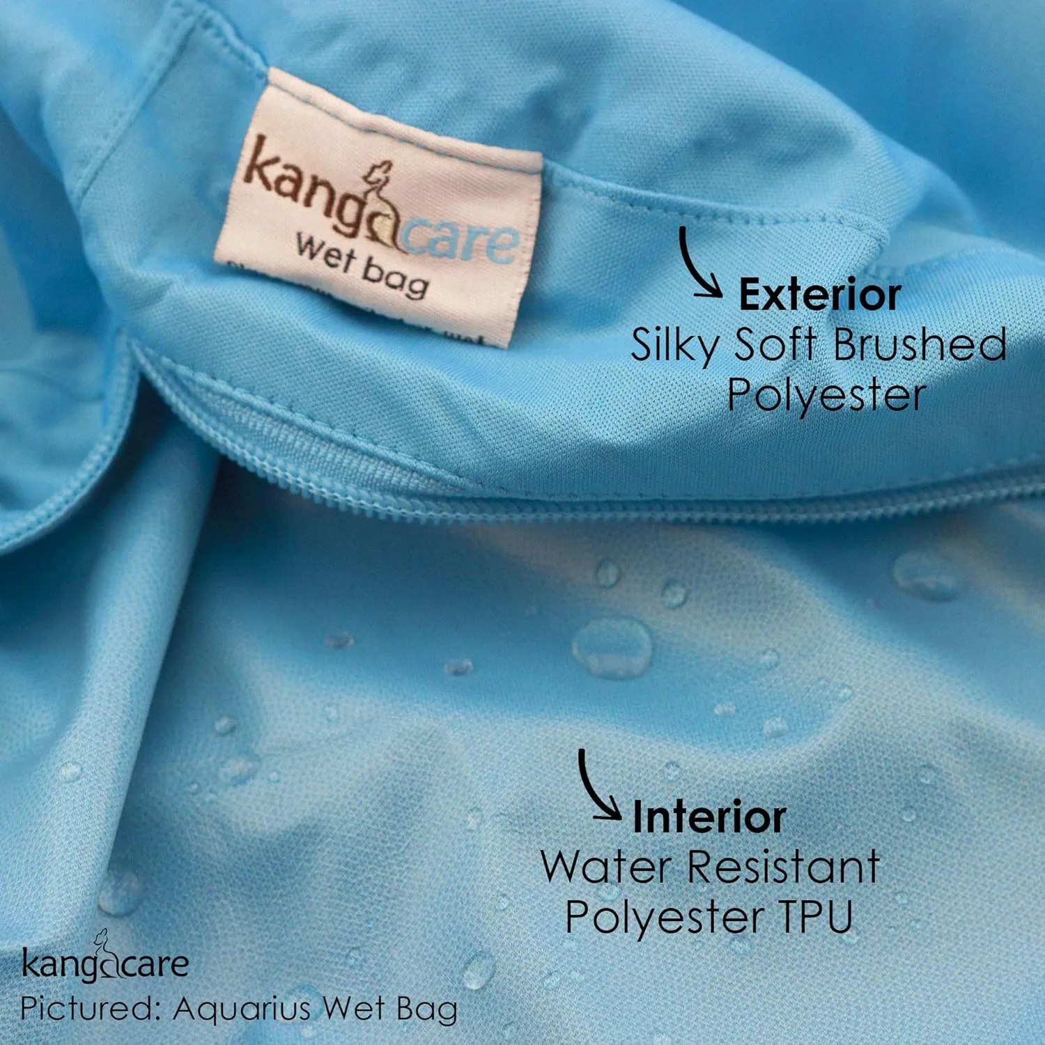Kanga Care Wet Bag Seam Sealed Waterproof 3D Dimensional for Baby Cloth Diapers, Travel, Beach, Pool, Gym, Swim | Pine