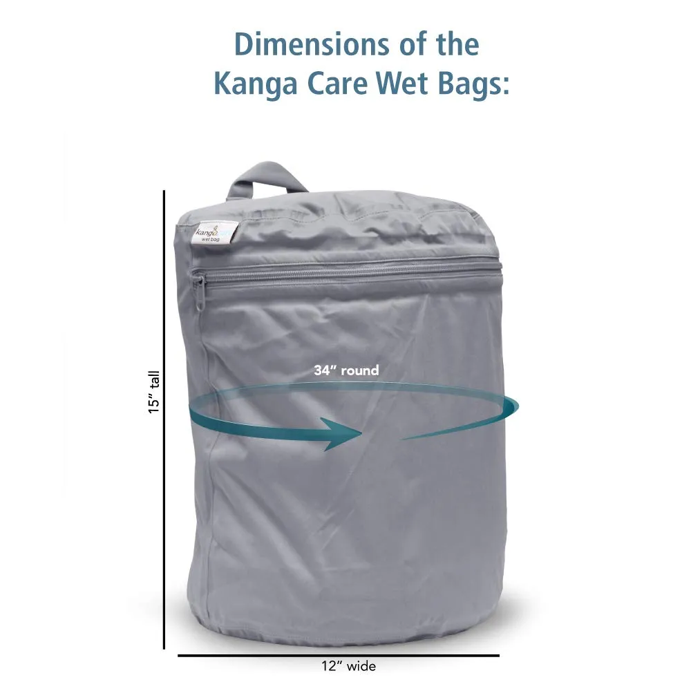 Kanga Care Wet Bag Seam Sealed Waterproof 3D Dimensional for Baby Cloth Diapers, Travel, Beach, Pool, Gym, Swim | Pine