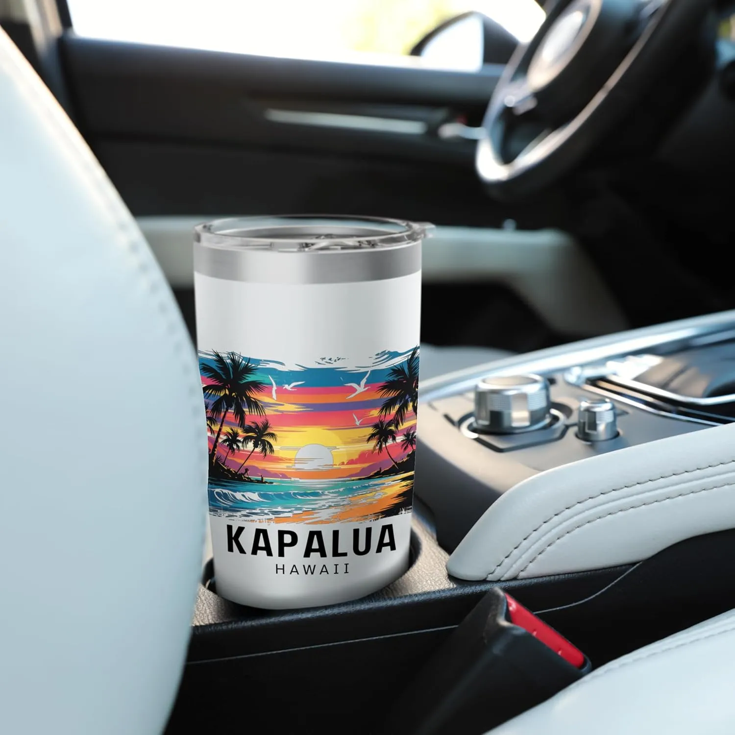 Kapalua Bay Hawaii Women Men Surfboarding Stainless Steel Insulated Tumbler