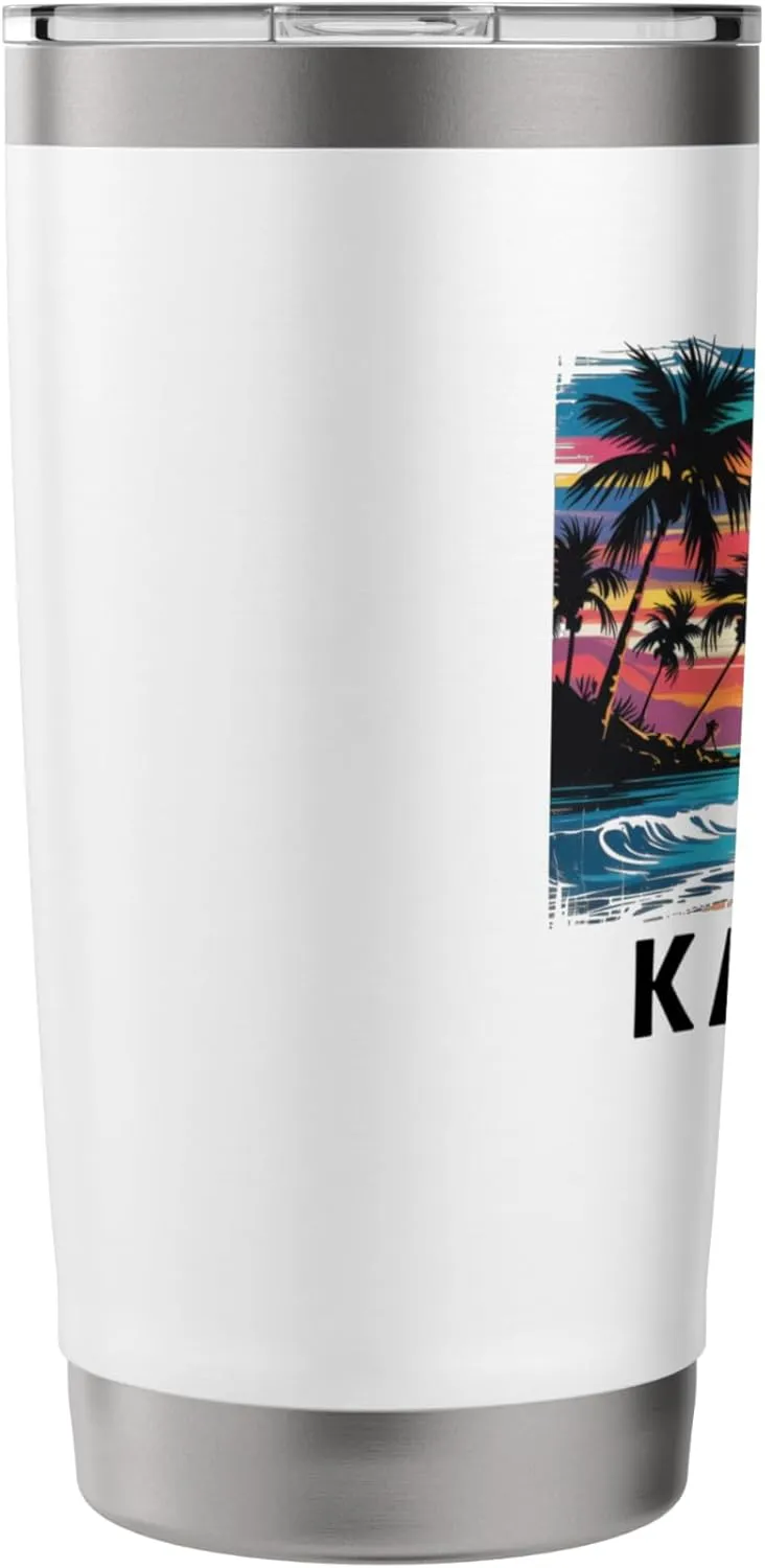 Kapalua Bay Hawaii Women Men Surfboarding Stainless Steel Insulated Tumbler