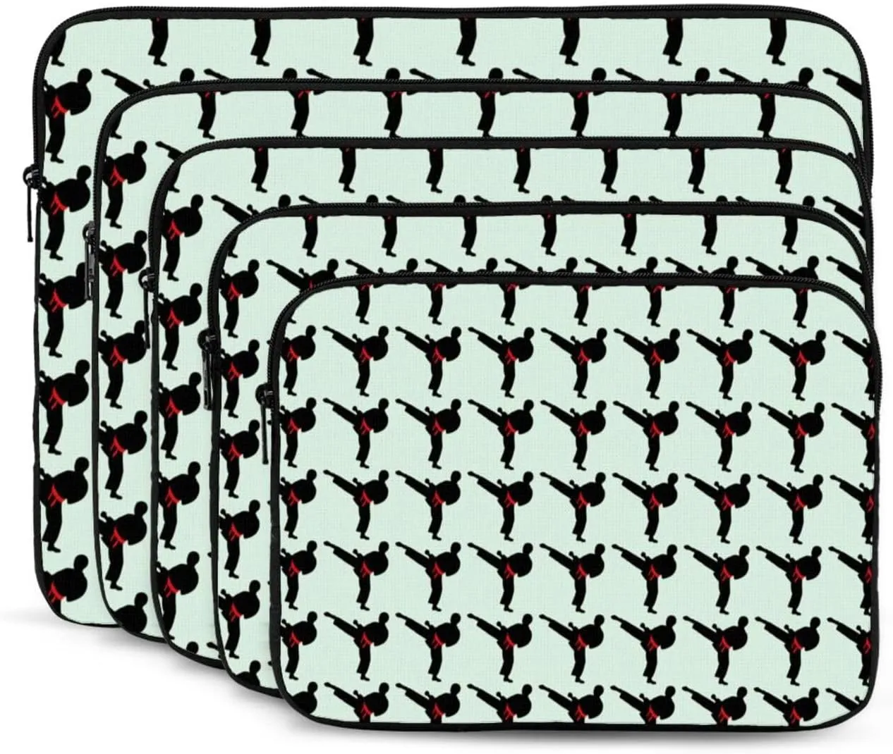 Karate Boy Vector Changeable Belt Color Print Versatile Stylish Laptop Case Laptop Protective Slim Computer Cover Laptop Bag