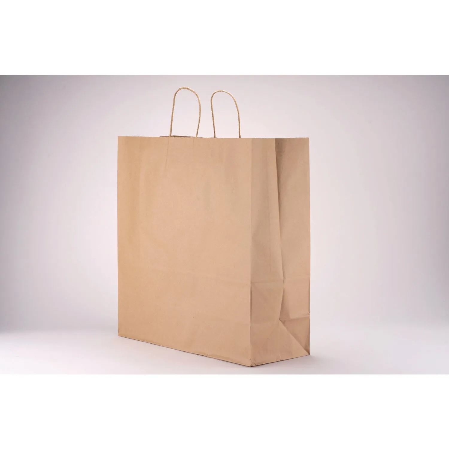 Kari-Out® Kraft Paper Bags, Natural Twisted-Paper Handles, 18" x 7" x 18.5", Brown Kraft, 200/Bundle