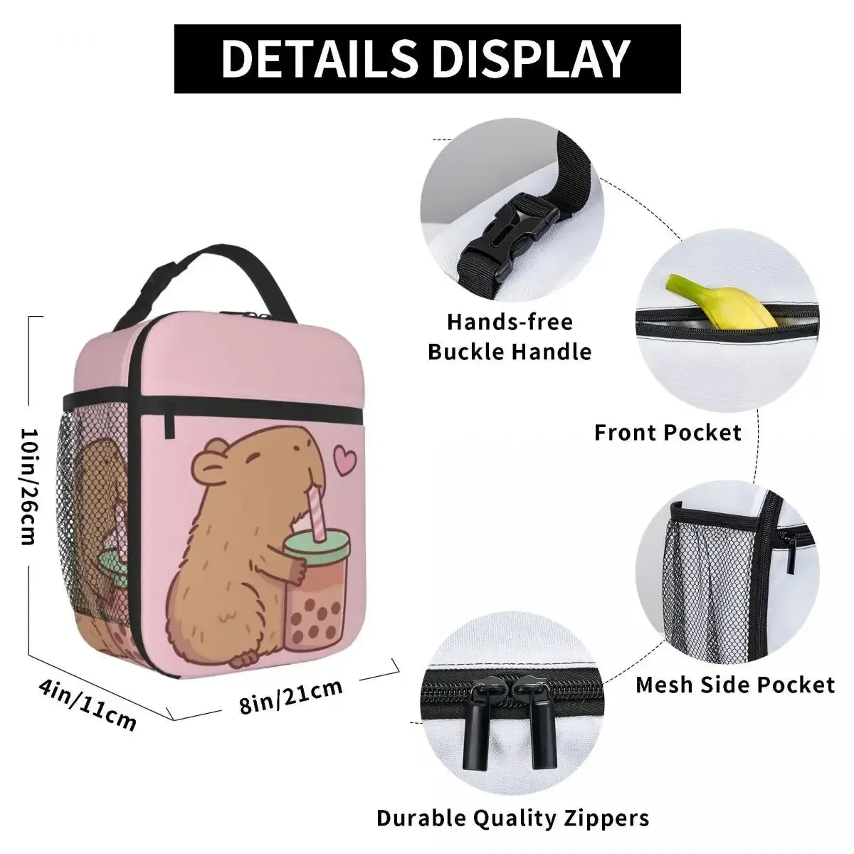 Kawaii Capybara Foam Tea Cooler Bag 🐾💕 - Insulated Lunch Box for Travel & Picnics! 🍱✨