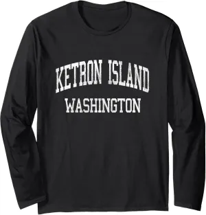Ketron Island Washington WA Vintage Athletic Sports Design Long Sleeve T-Shirt