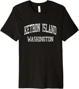 Ketron Island Washington WA Vintage Athletic Sports Design Premium T-Shirt