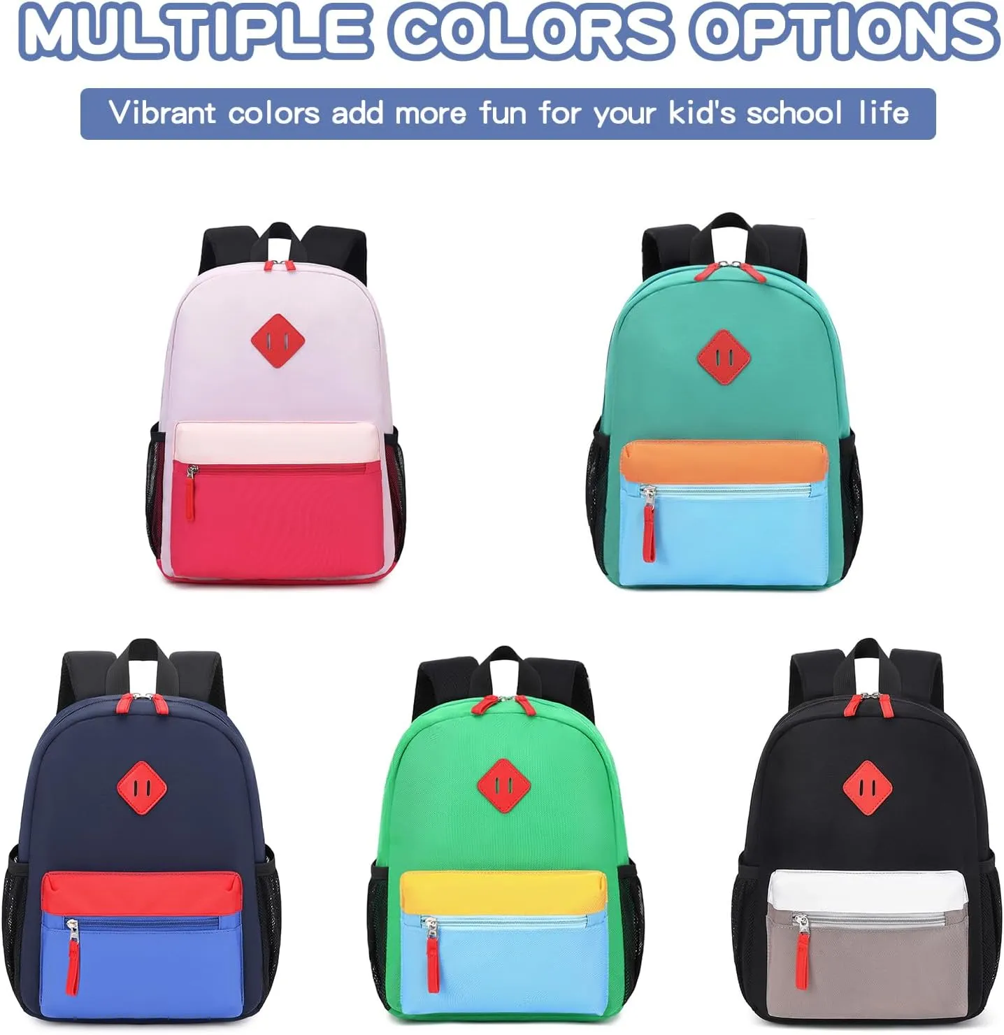Kids Backpack, 16'' Lightweight School Backpack for Boys Girls,Casual Bookbag for Primary Elementary Middle School,Age 5-14,Lake Green and Blue,Large Size