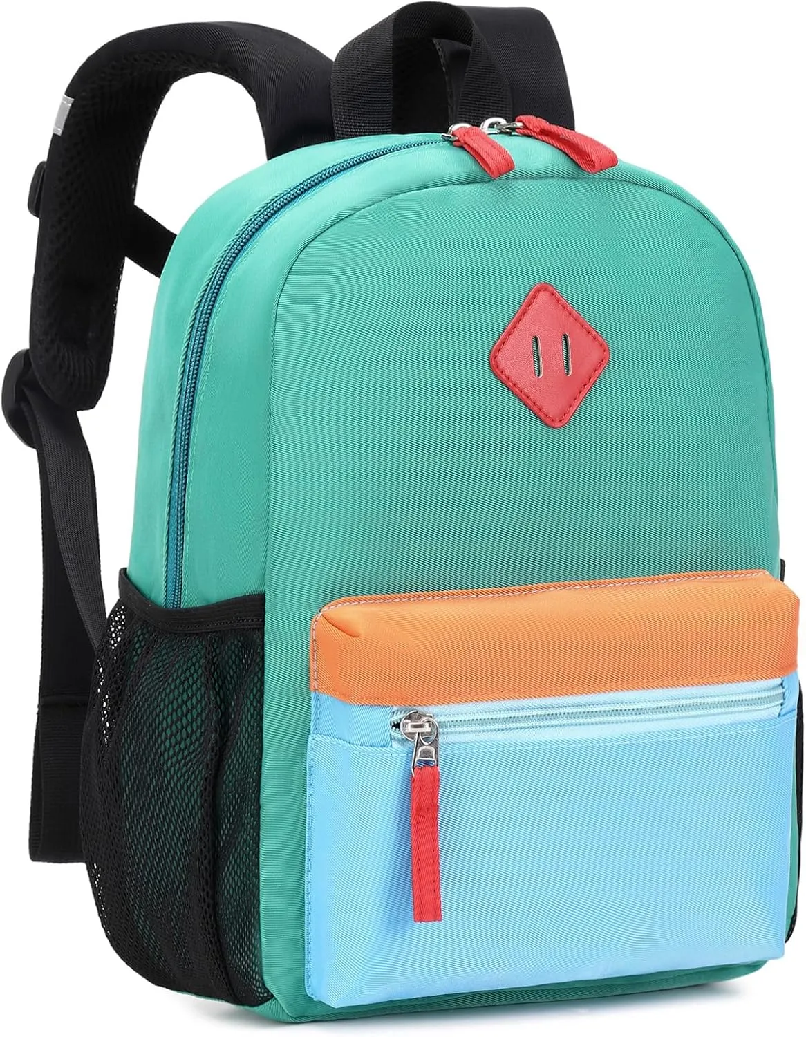 Kids Backpack, 16'' Lightweight School Backpack for Boys Girls,Casual Bookbag for Primary Elementary Middle School,Age 5-14,Lake Green and Blue,Large Size