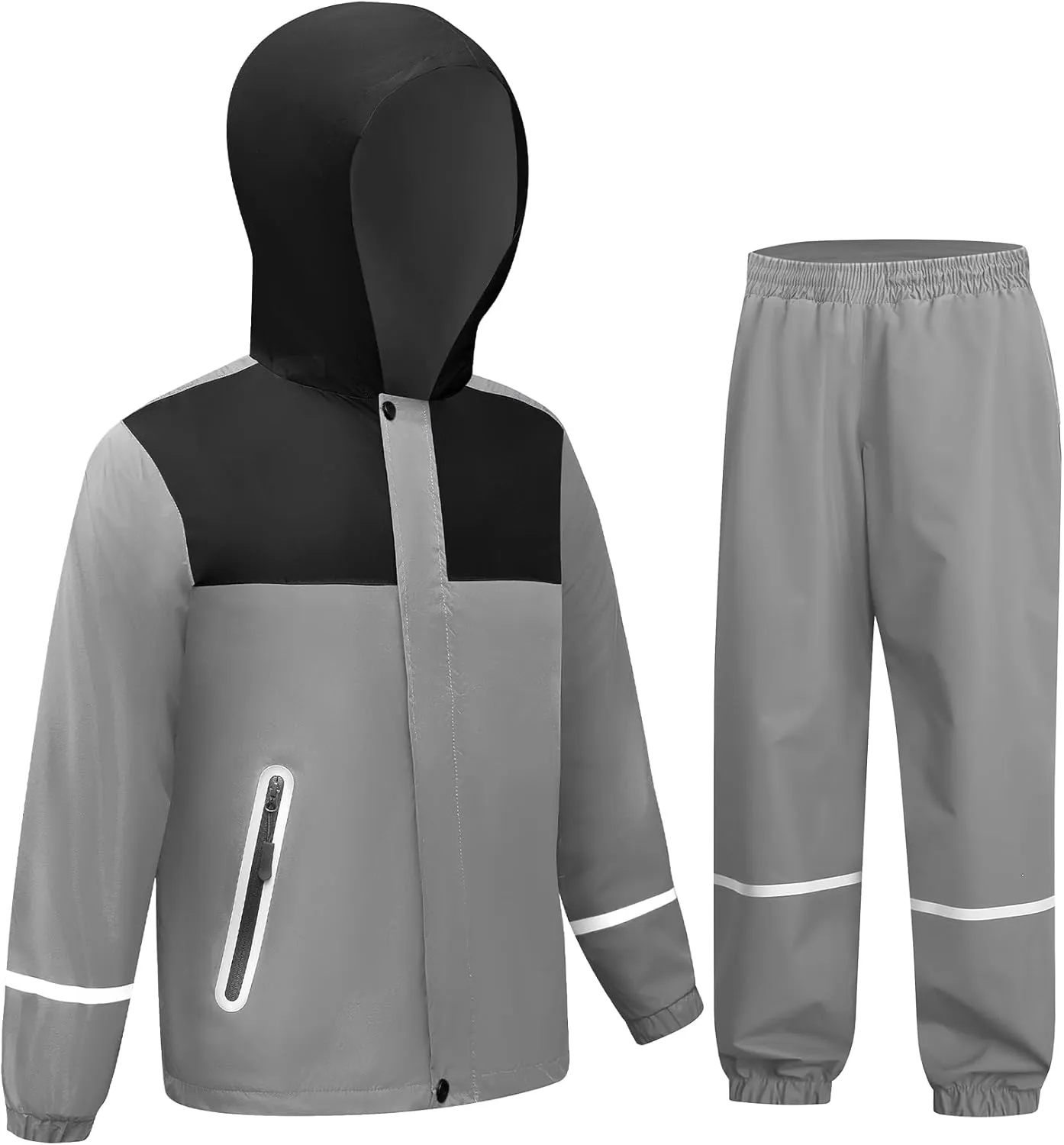 Kids Rain Suit Boys Girls Waterproof Lightweight Raincoat and Pant Rain Gear for Camping Hiking