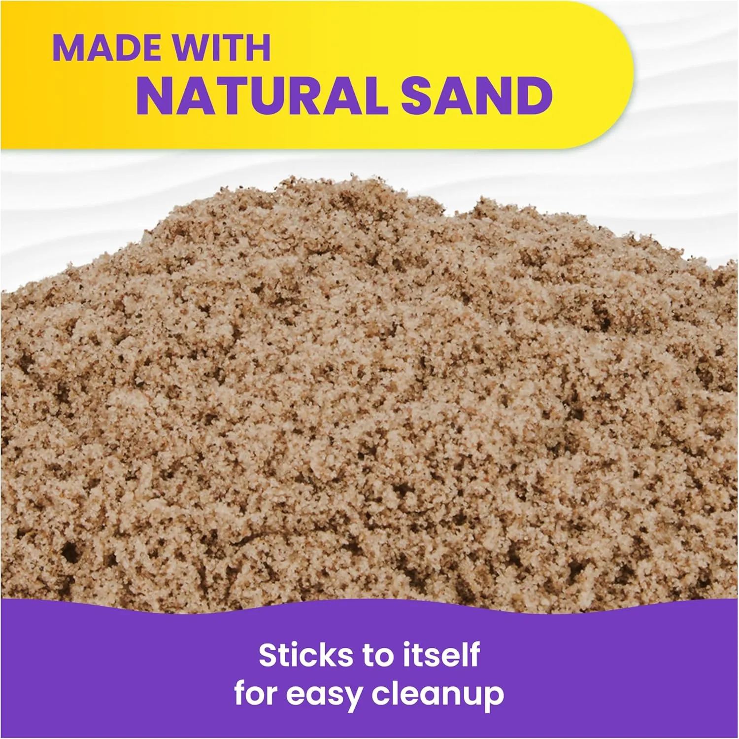 Kinetic Sand, 3.25lbs Beach Play Sand, Moldable Sensory Toys for Kids, Resealable Bag (Packaging May Vary), for Ages 3 and up