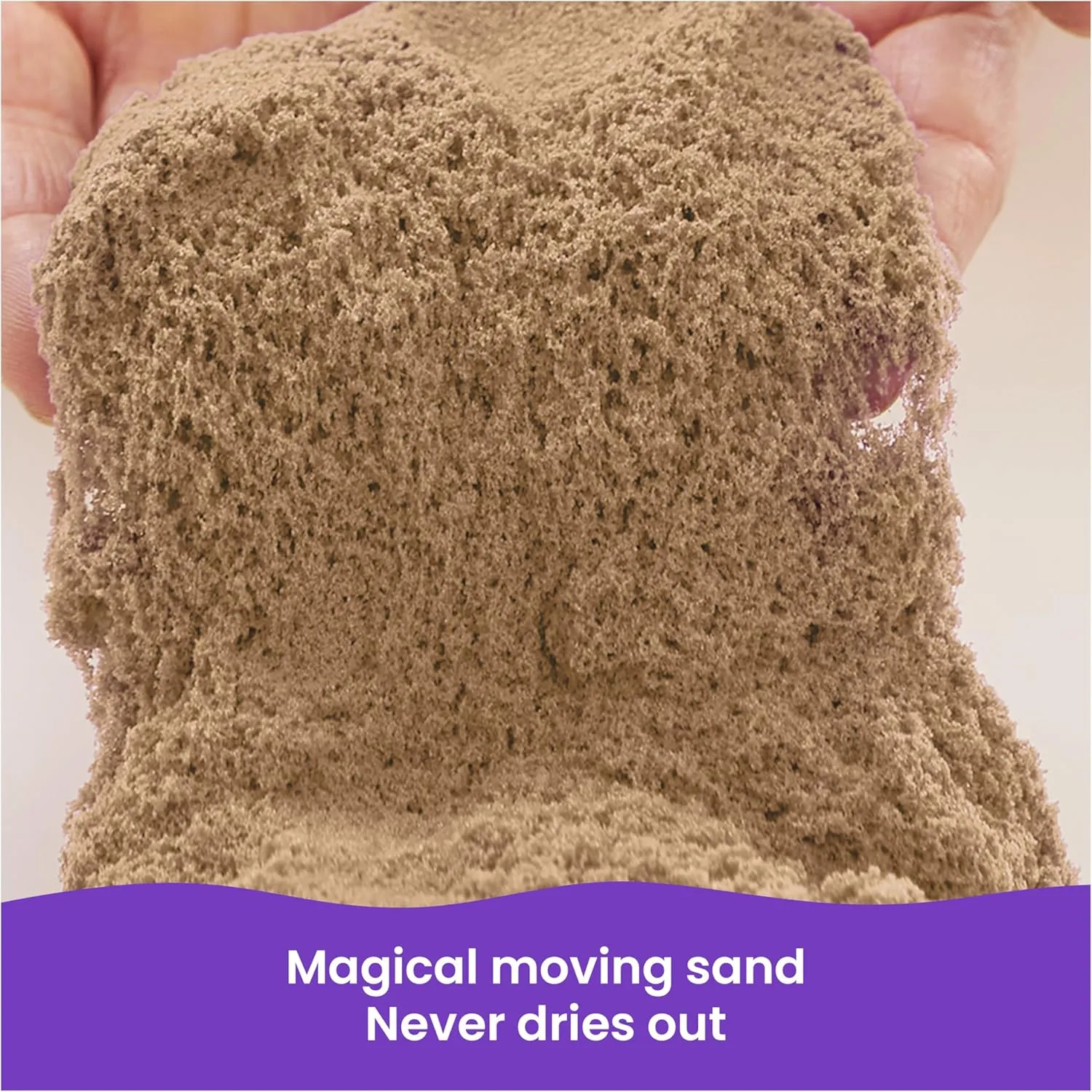 Kinetic Sand, 3.25lbs Beach Play Sand, Moldable Sensory Toys for Kids, Resealable Bag (Packaging May Vary), for Ages 3 and up