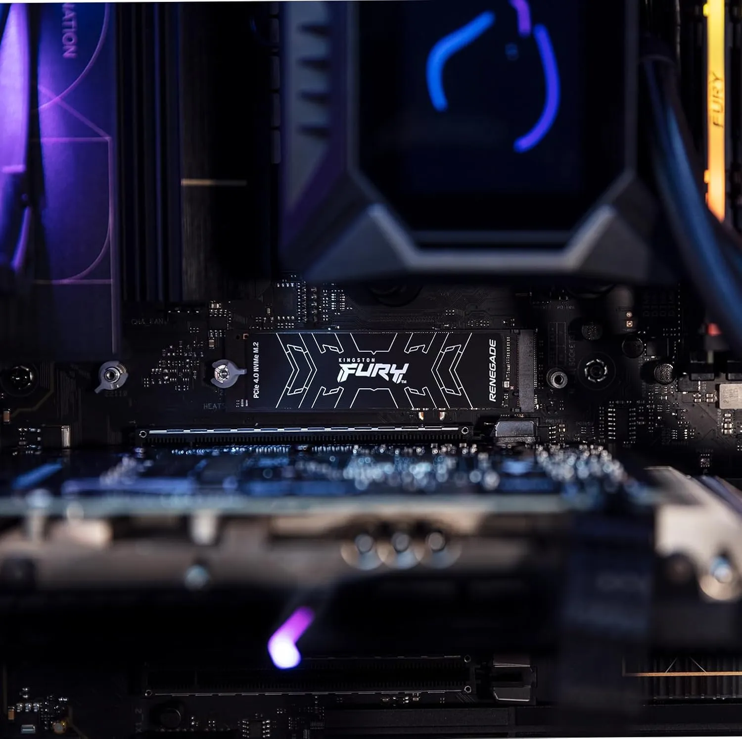 Kingston FURY Renegade 1TB PCIe Gen 4.0 NVMe M.2 Internal Gaming SSD | Up to 7300 MB/s | Graphene Heat Spreader | 3D TLC NAND | Works with PS5 | SFYRS/1000G, Solid State Drive