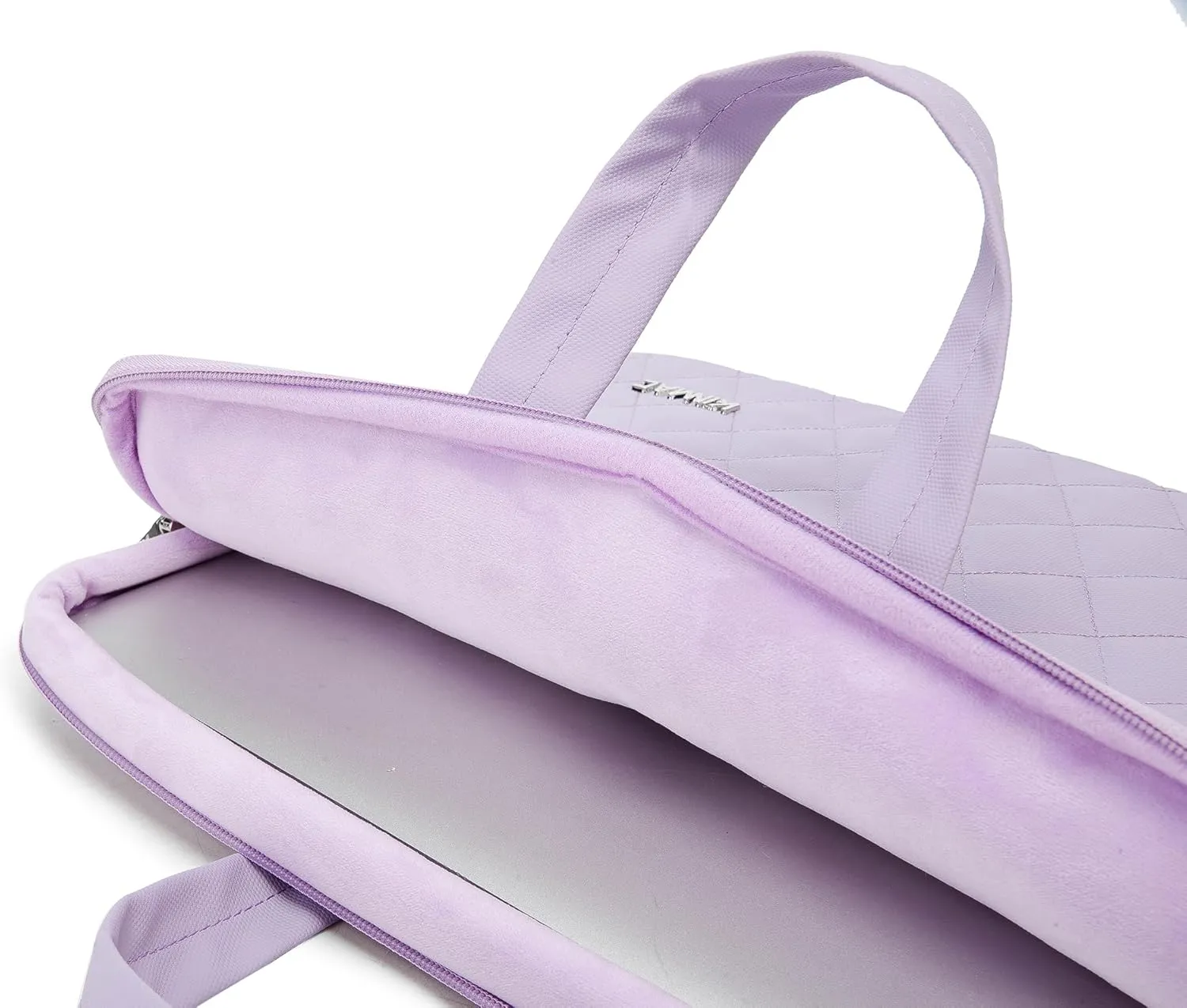 Kinmac 360° Protective Laptop Shoulder Messenger Sleeve Briefcase case Bag For MacBook Air 15 inch,MacBook Pro 16 inch and 15 inch-15.6 inch Laptop (Purple Embroider)