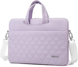 Kinmac 360° Protective Laptop Shoulder Messenger Sleeve Briefcase case Bag For MacBook Air 15 inch,MacBook Pro 16 inch and 15 inch-15.6 inch Laptop (Purple Embroider)