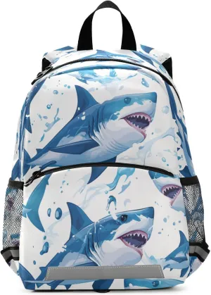 KLL Little Girls Backpack, Ocean fish sea Masco, Water Resistant Schoolbag with Reflective Strips Cute Travel Daypack