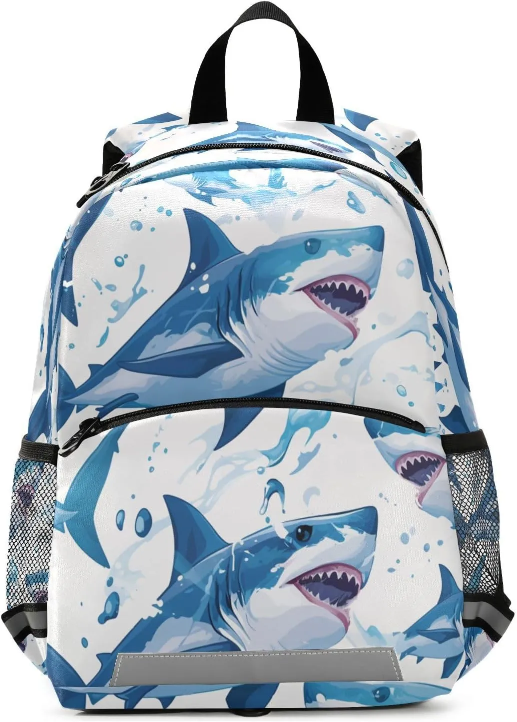 KLL Little Girls Backpack, Ocean fish sea Masco, Water Resistant Schoolbag with Reflective Strips Cute Travel Daypack