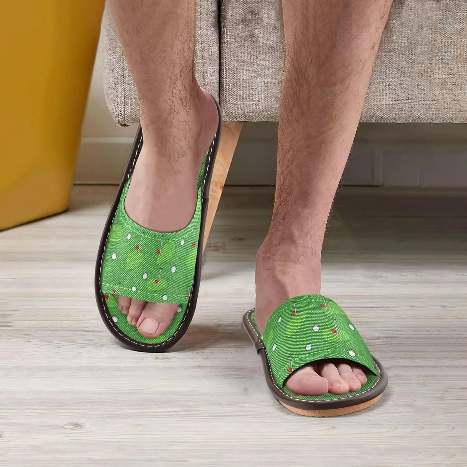 KLL Spa Shower Slippers Indoor Outdoor Ultralight Cozy Open Toe Home Shoes for Guest, Hotel, Travel, Airplane