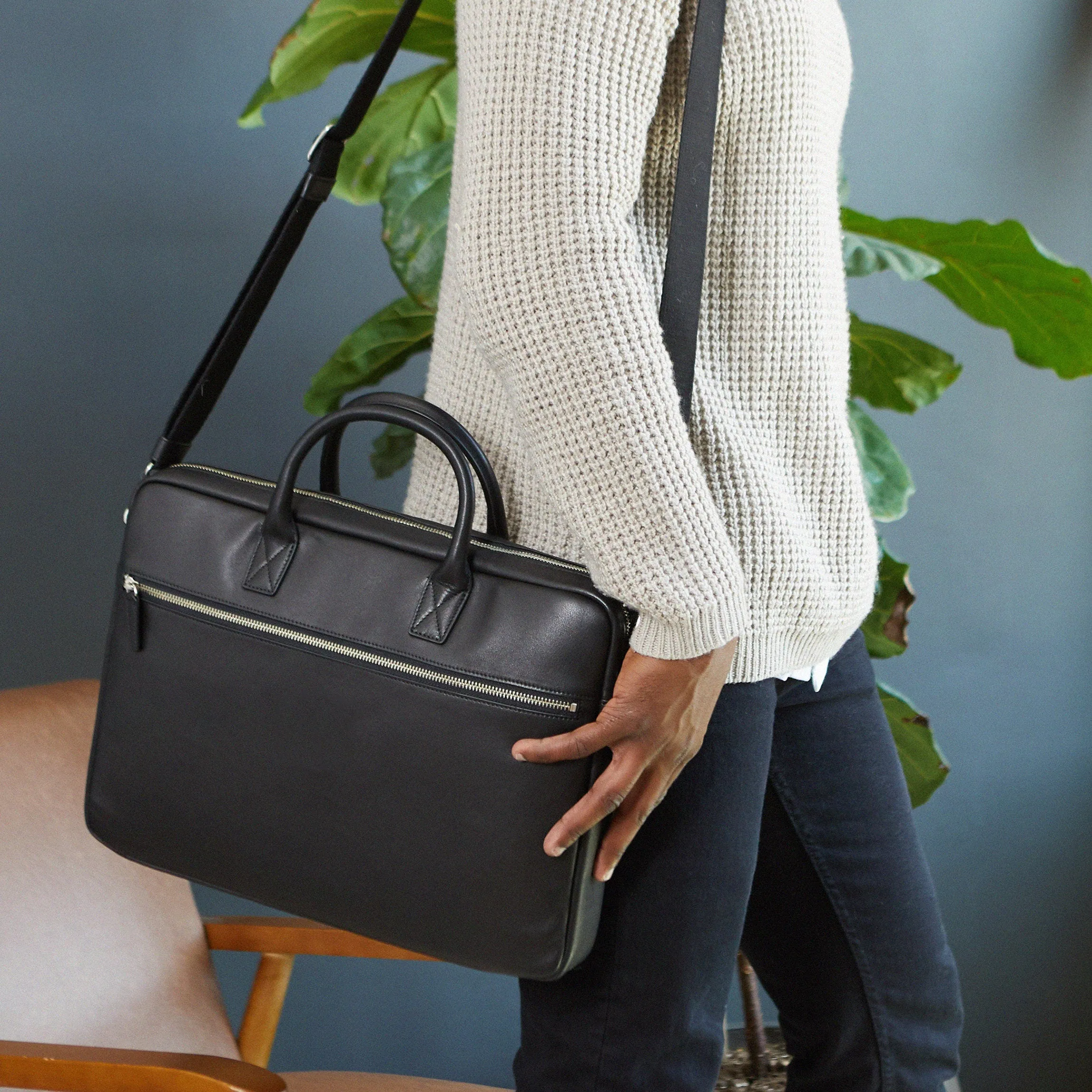 Knox Slim Laptop Bag Black Onyx