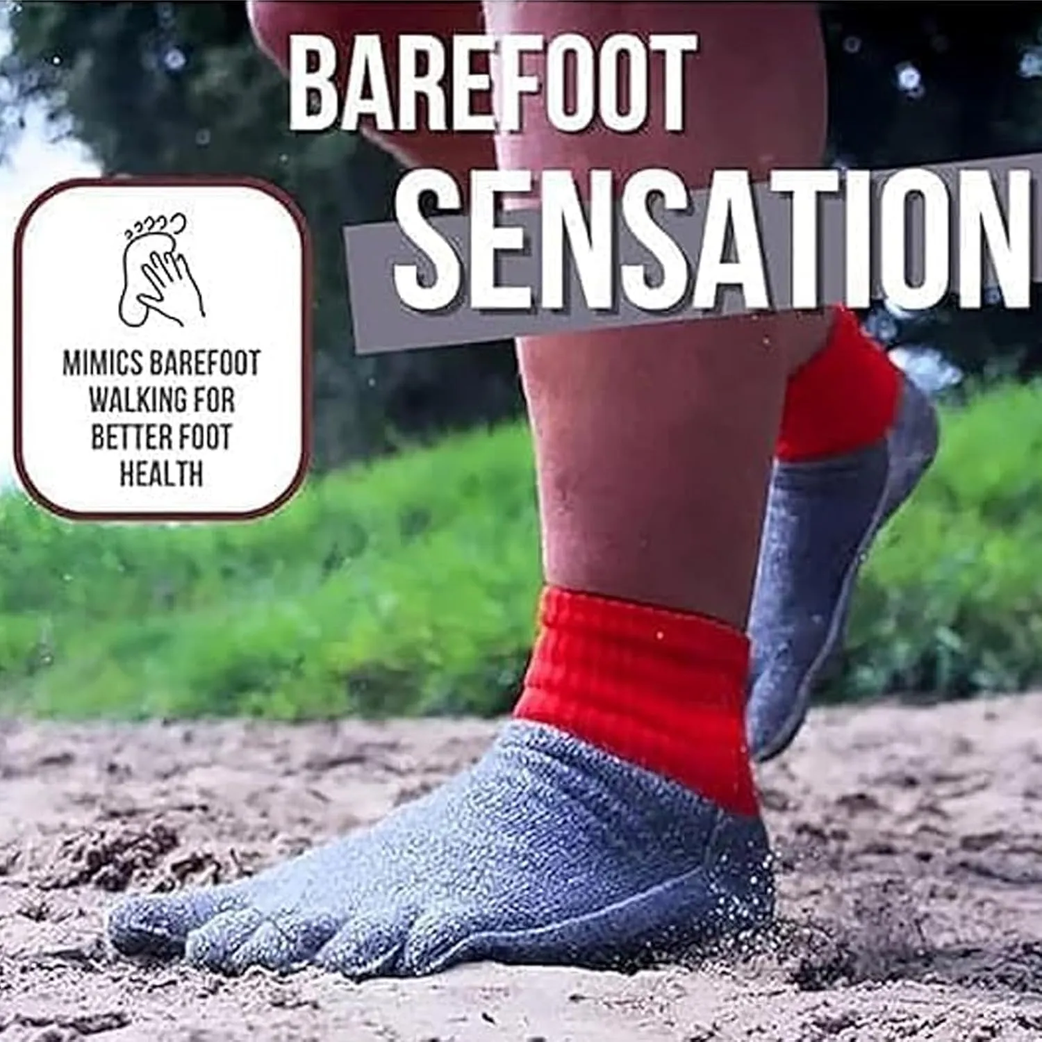 Konjoun Super Socks Grounding, Konjoun Barefoot Socks Men, One Size Fits All, Separate Your Toes for Enjoy Outdoors