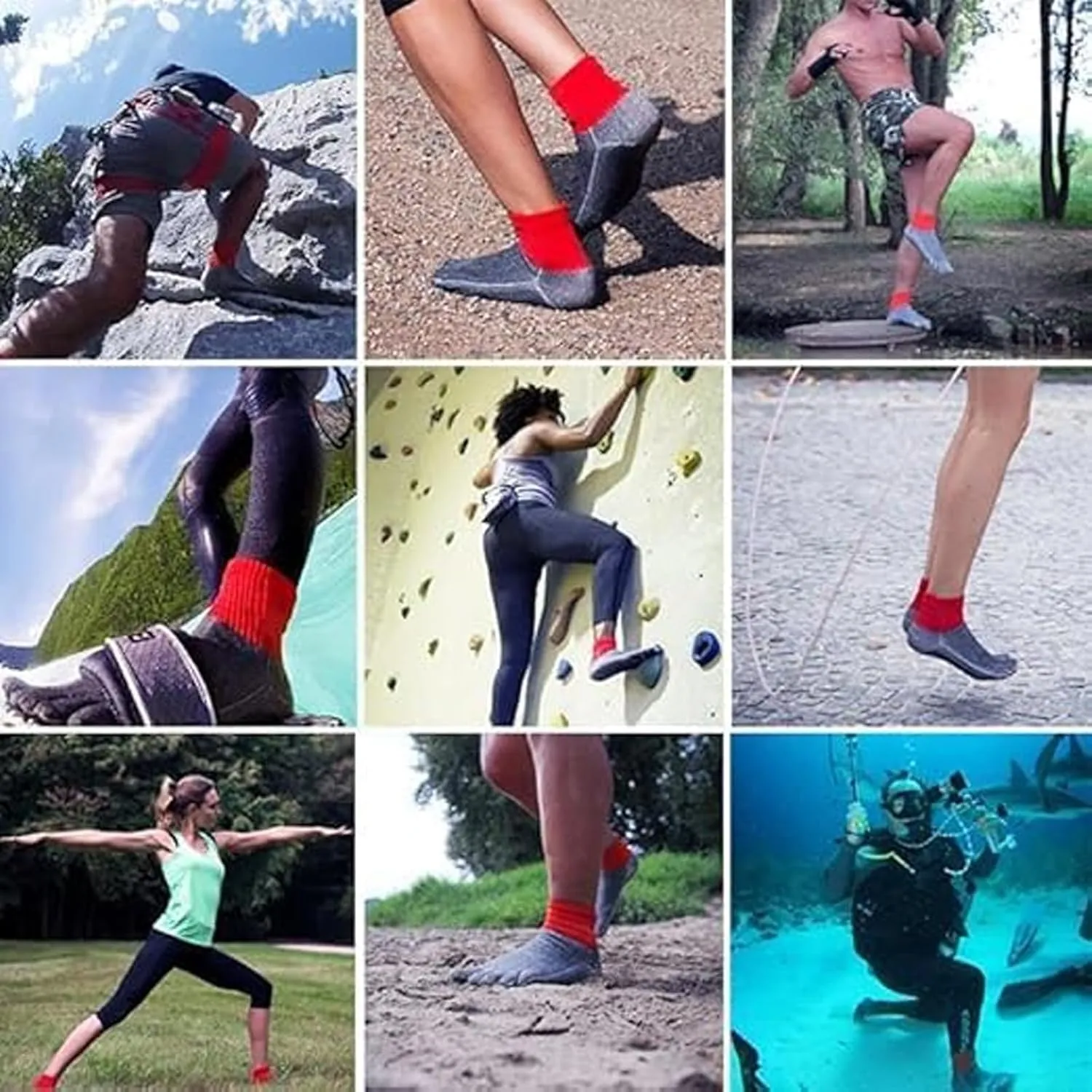 Konjoun Super Socks Grounding, Konjoun Barefoot Socks Men, One Size Fits All, Separate Your Toes for Enjoy Outdoors