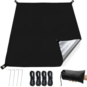 KRUI Tent Footprint, PU 2000 Waterproof Camping Tarp, Durable Tent Floor Saver for Hiking, Backpacking, Hammock, Beach and Picnic