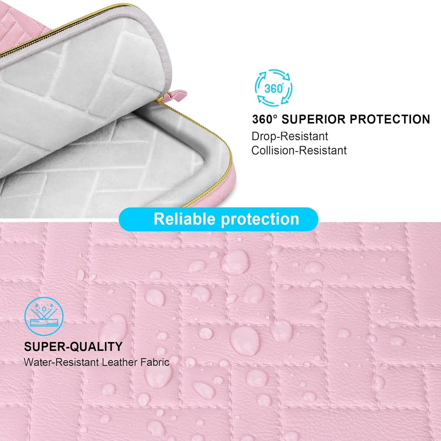 Lacdo 360° Protective Laptop Shoulder Bag for 13 inch New MacBook Air M4 A3240 2025, M3 A3113, M2 A2681, M1 A2337 A2179 A1932 | 13 inch MacBook Pro M2 M1 A2338 A2251 A2289 Computer Bag, Sakura Pink