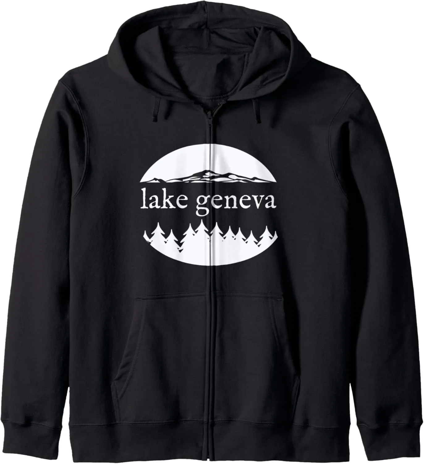 Lake Geneva Wisconsin WI Nature Vacation Souvenir Design Zip Hoodie