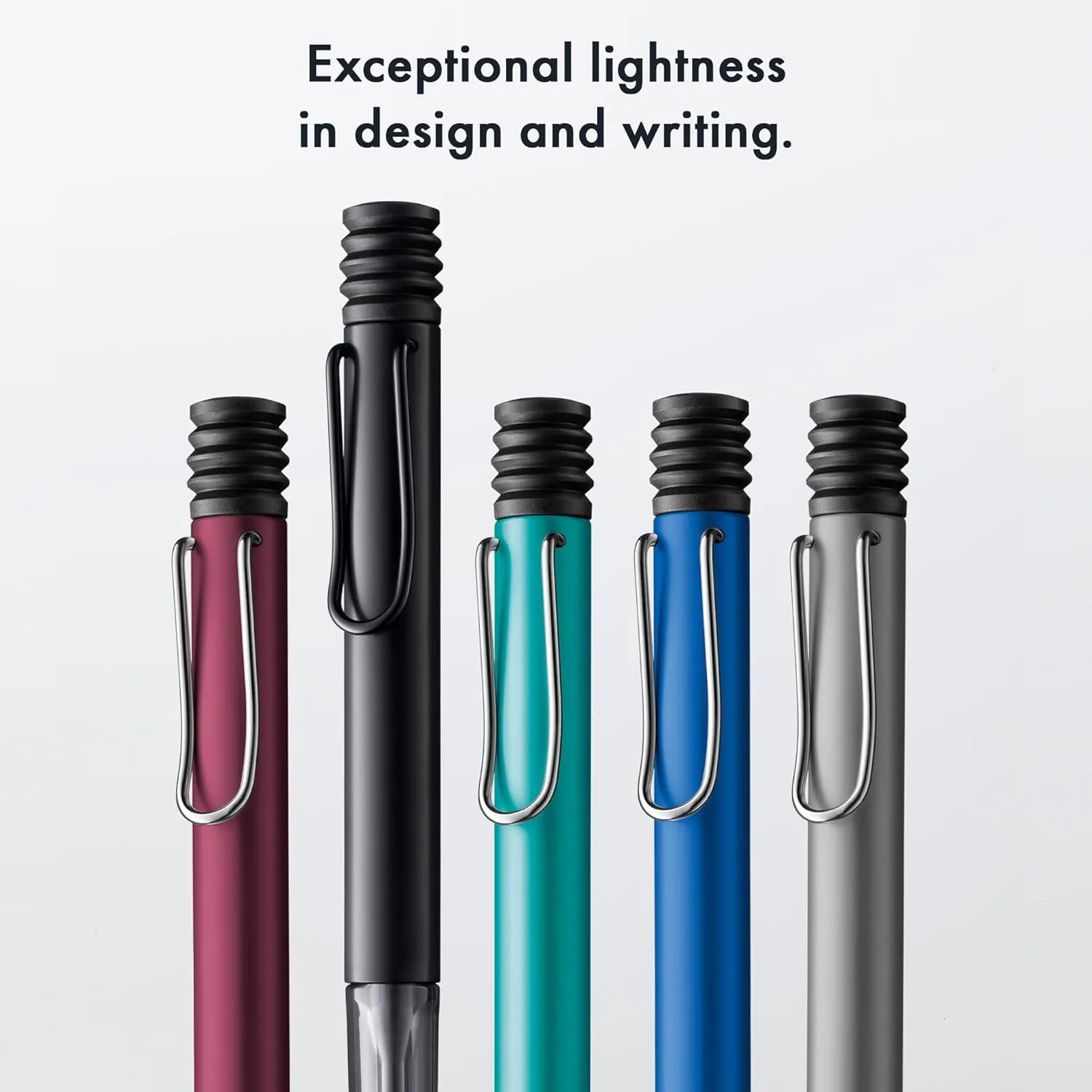 Lamy AL-star denim - Ballpoint Pen with transparent, ergonomic grip & line width M - lightweight aluminium body - including large capacity refill M 16 in black