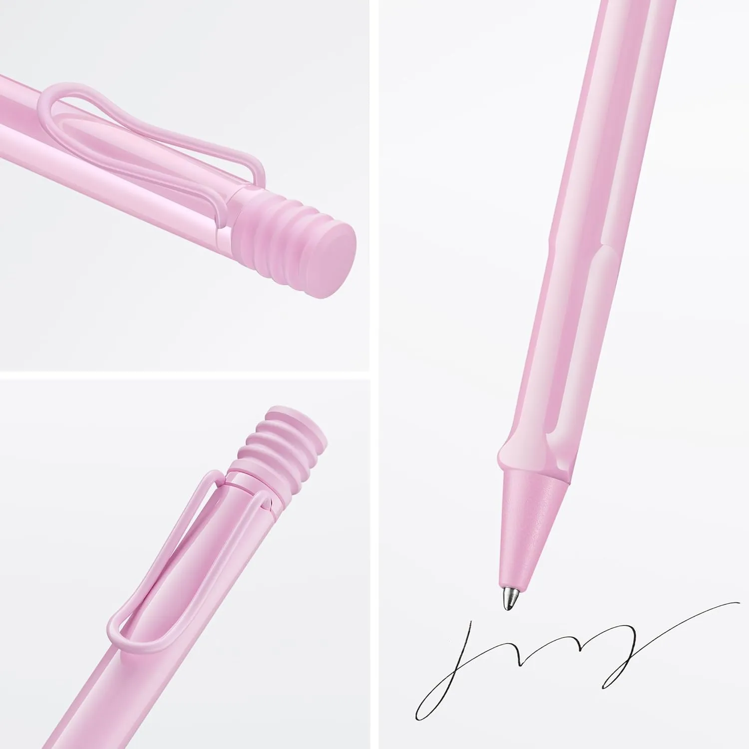 Lamy safari lightrose - Ballpoint Pen with ergonomic grip & line width M - for pleasant long writing - made of robust ASA plastic – including large capacity refill M 16 in black