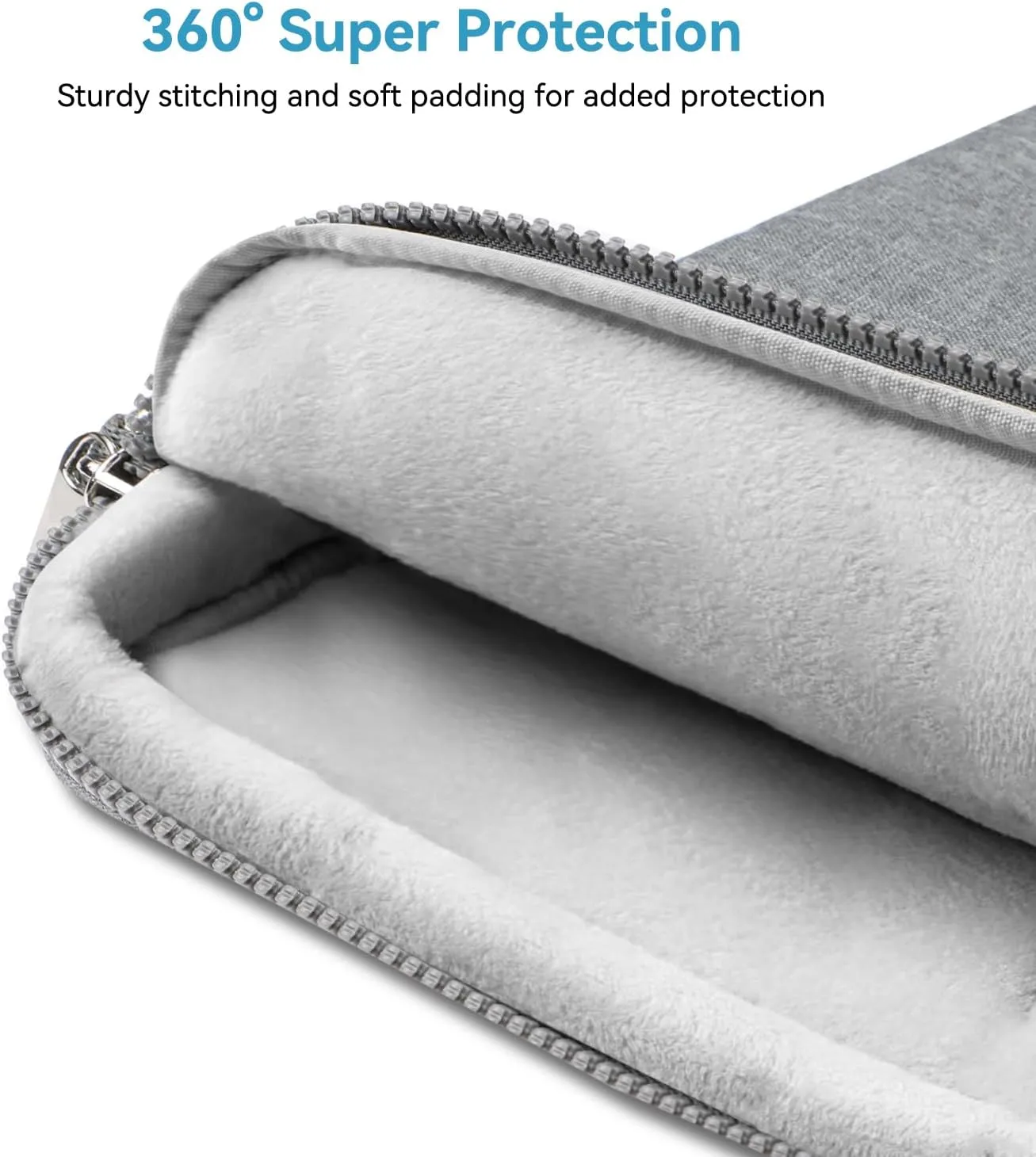 LANDICI 360° Protective Laptop Bag Case 15.6-16 Inch with Shoulder Strap, Waterproof Computer Sleeve Cover for MacBook Pro 16, Acer HP Lenovo Dell ASUS Laptop, Slim Briefcase for Men Women, Grey