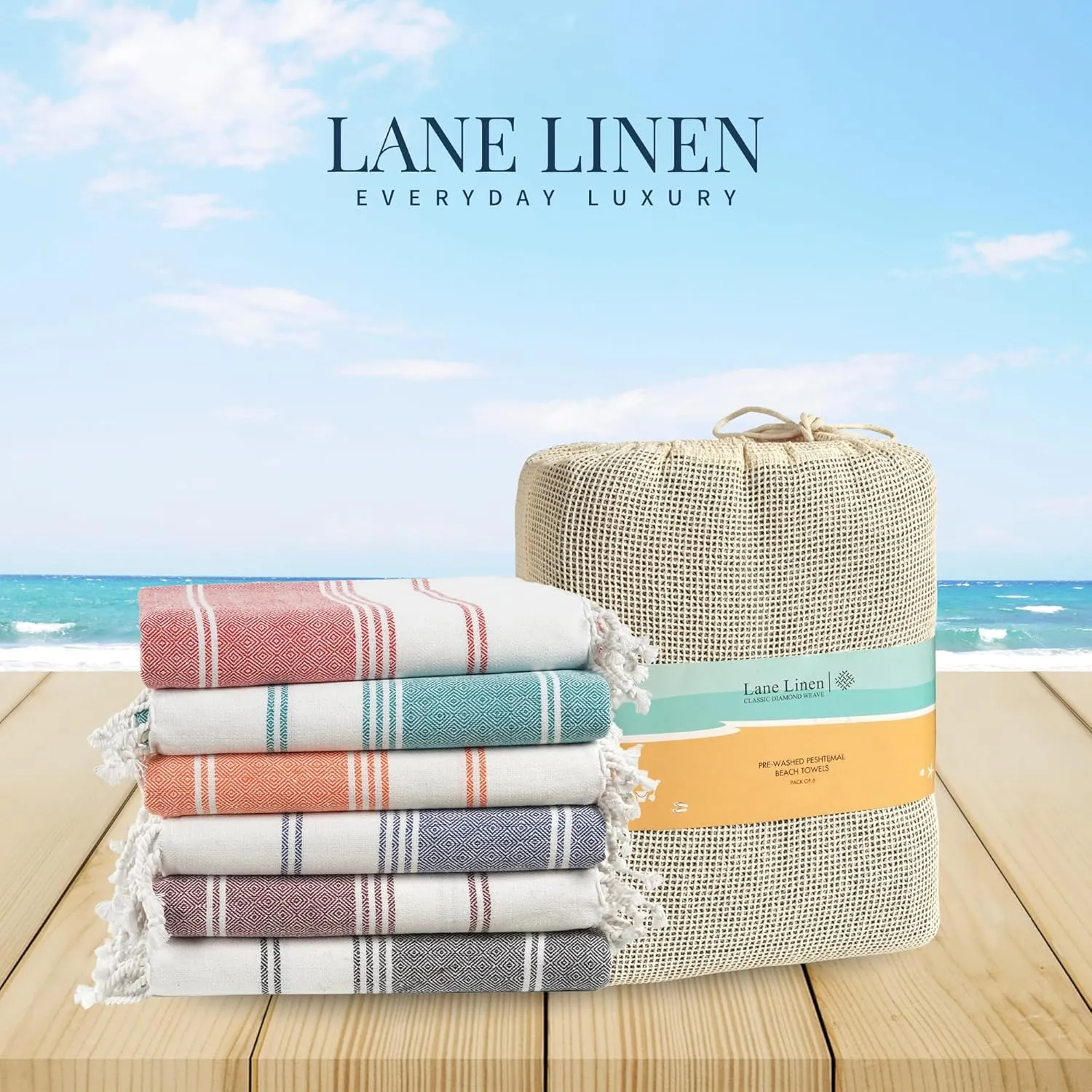LANE LINEN Beach Towel, 2 Pack Beach Towels Oversized, 39"x71", Quick Dry Pool Towels for Adults, Absorbent Sandproof, Lightweight Travel Beach Towel - Ebony