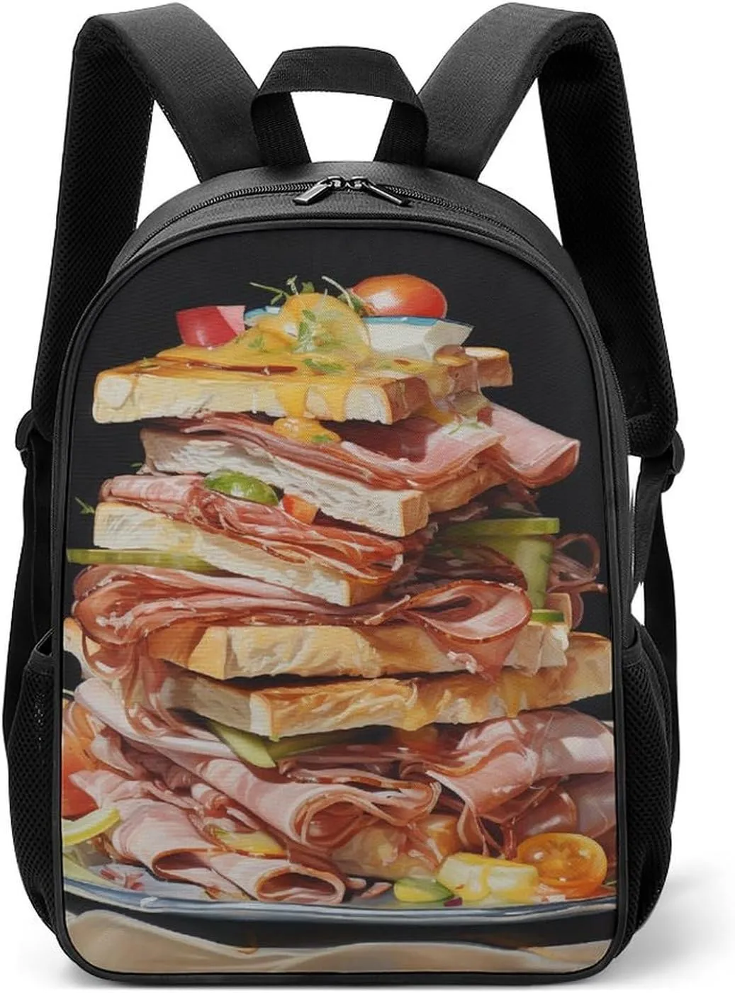 Laptop Backpack for Travel Daypack Ham Toast Computer Bag Work Back Pack Laptop Bag Casual Nurse Bag