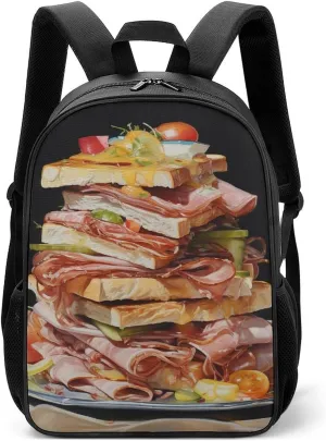 Laptop Backpack for Travel Daypack Ham Toast Computer Bag Work Back Pack Laptop Bag Casual Nurse Bag
