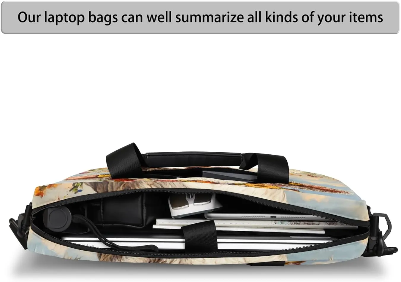 Laptop Bag 15.6 Inch Laptop Sleeve Case with Shoulder Straps Computer Slim Briefcase for Men and Women