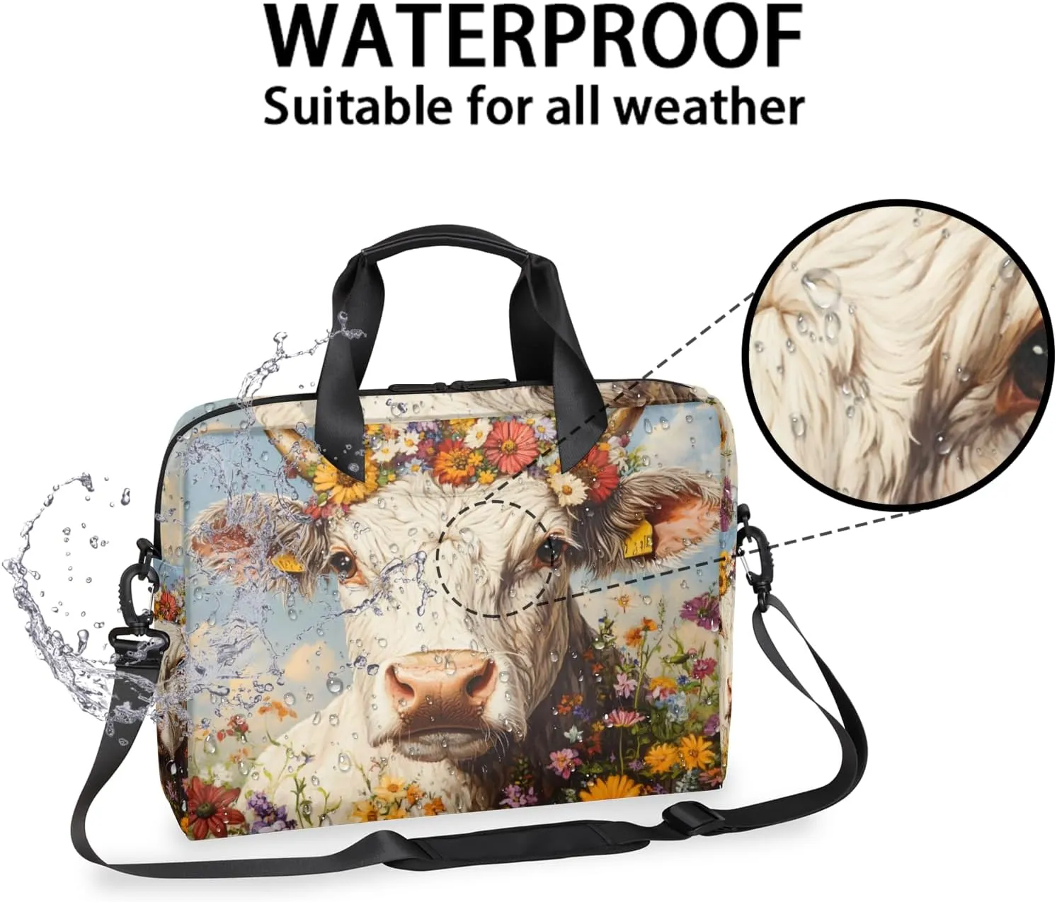 Laptop Bag 15.6 Inch Laptop Sleeve Case with Shoulder Straps Computer Slim Briefcase for Men and Women