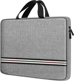 Laptop Case 15.6 inch, Water Resistant Briefcase Laptop Sleeve Protective Cover Computer Carrying Bag Compatible for HP, Dell, Acer, Asus, Lenovo, Notebook, Grey