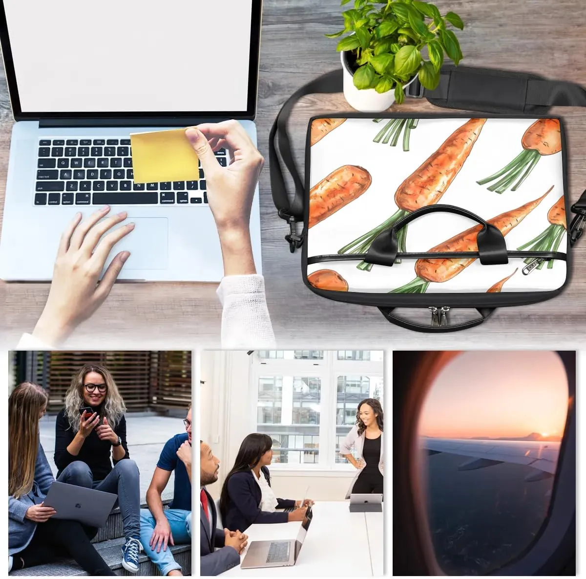 Laptop Shoulder Bag for 13-15 Inch Waterproof Laptop Sleeve Case Bag Slim Computer Carry Case Computer Cases for Laptops