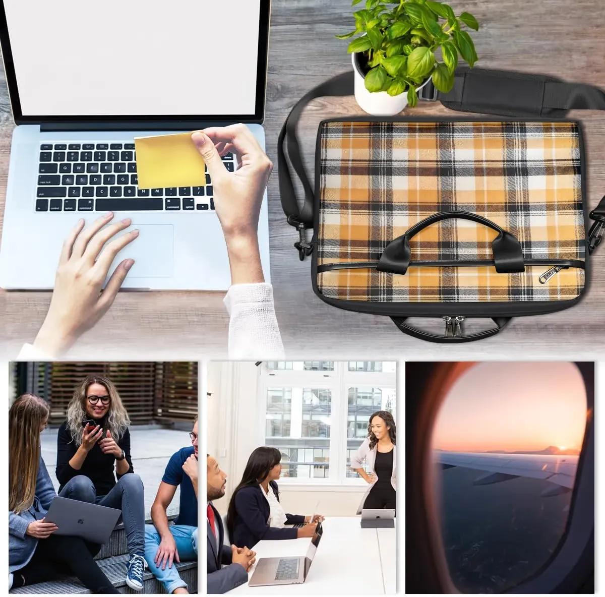Laptop Shoulder Bag for 13-15 Inch Waterproof Laptop Sleeve Case Bag Slim Computer Carry Case Computer Cases for Laptops