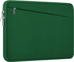 Laptop Sleeve 15.6 inch, Computer Carrying Bag Protective Case Handbag with Front Pocket, Slim Laptop Cover for 15-16 Inch HP, Dell, Lenovo, Asus, Dark Green
