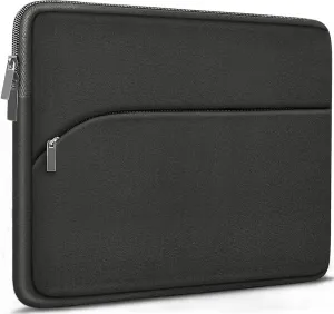 Laptop Sleeve Case 14 inch, Slim Portable Monitor Protective Cover with Front Pocket, Traveling Carrying Laptop Bag Compatible for MacBook Air/Pro, HP, Dell, Lenovo, Acer, Grey