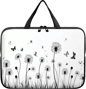 Laptop Sleeve Case Bag 15 inch, Dandelion and Butterfly Slim Carrying Case Durable Handbag Travel Laptop Bag for 15 inch MacBook Air M3/M2/15 Pro/Surface Laptop 7/6/5/4/3/ Dell XPS 15 Plus