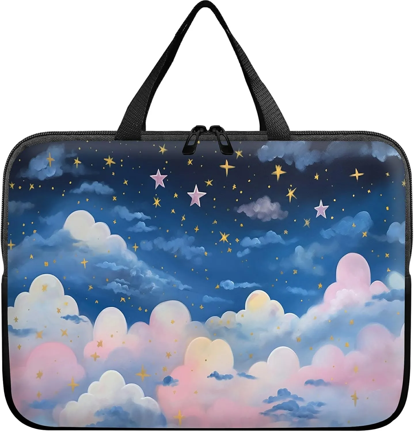 Laptop Sleeve Case Bag 15 inch, Pink Nebula Slim Carrying Case Durable Handbag Travel Laptop Bag for 15 inch MacBook Air M3/M2/15 Pro/Surface Laptop 7/6/5/4/3/ Dell XPS 15 Plus