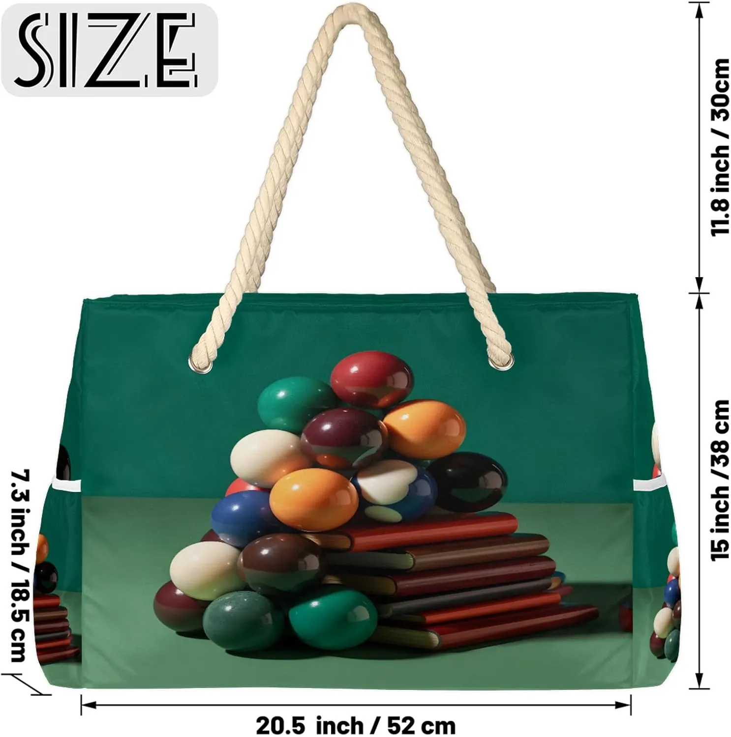 Large Beach Bags for Women and Men, Waterproof Tote with Zipper, Reusable Grocery Shopping Shoulder Bag