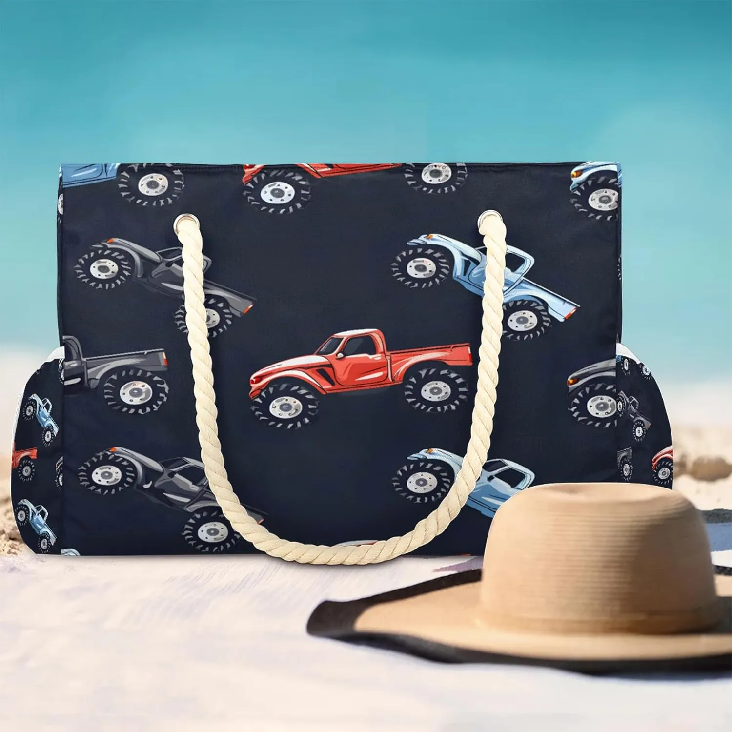 Large Beach Bags for Women with Zipper Beach Tote Bag Waterproof Sandproof Gym Swim Pool Grocery Travel Bag