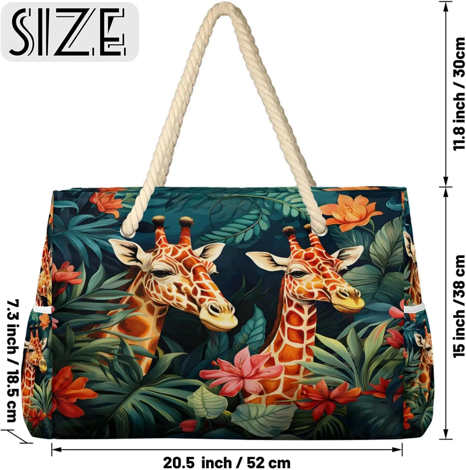 Large Beach Tote Bags for Women, Waterproof Beach Bag with Zipper, Swim Pool Tote Bags
