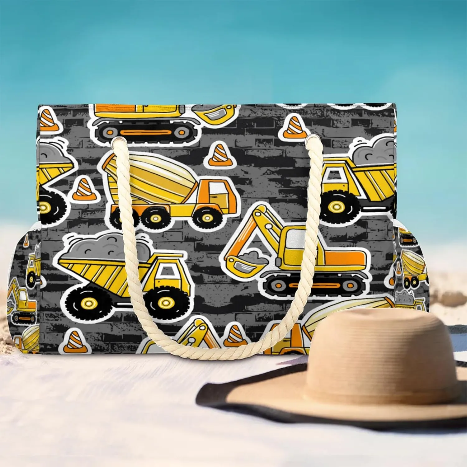 Large Beach Tote Bags for Women, Waterproof Beach Bag with Zipper, Swim Pool Tote Bags