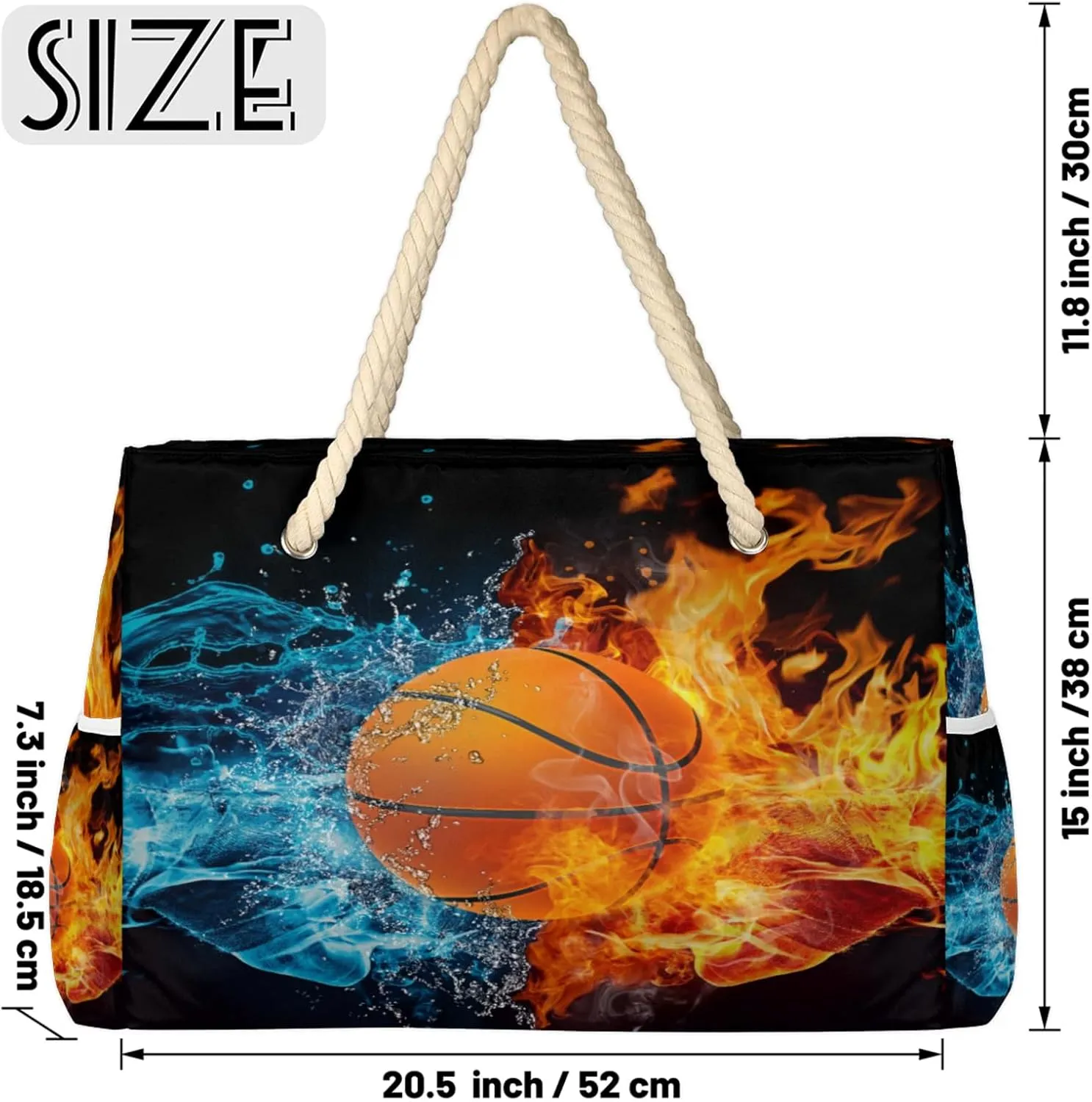 Large Beach Tote Bags with Zipper, Beach Bag for Women, Waterproof Sandproof Pool Swim Bags, Travel Tote Bag