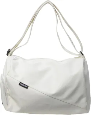 Large Capacity Duffel with Dry-Wet Separation, Shoe Compartment,Sports & Travel Bag, Minimalist Design Bag (White)